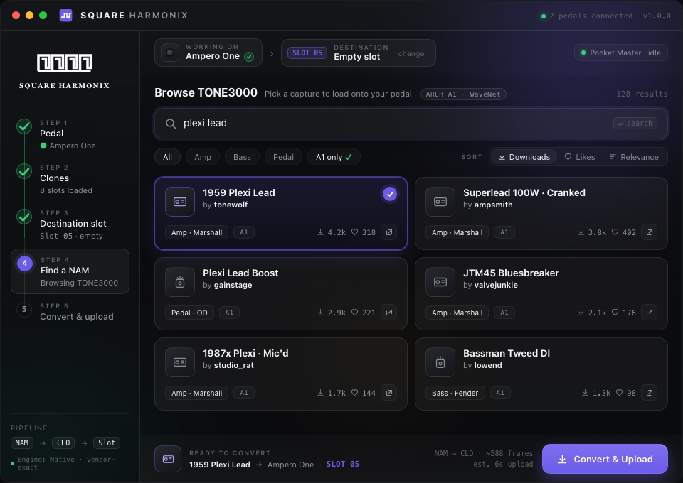 Harmonix TONE3000 browser